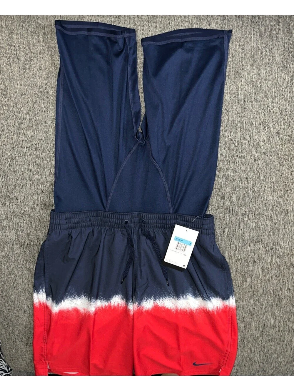 Nike Swim USA Small Ocean Merge Volley Trunks NESSF547-934 Red, White, Blue